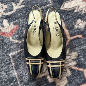 Vintage Margaret Jerrold Sling Back Heels Size 8.5